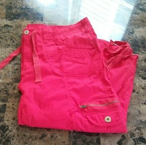 Women plus size Red Capris